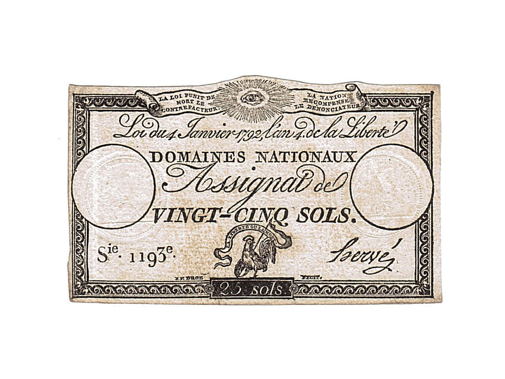 FRANCE, 25 Sols, 1792, 1792-01-04, EF(40-45), Lafaurie #150, FRANCE, 25 Sols,...