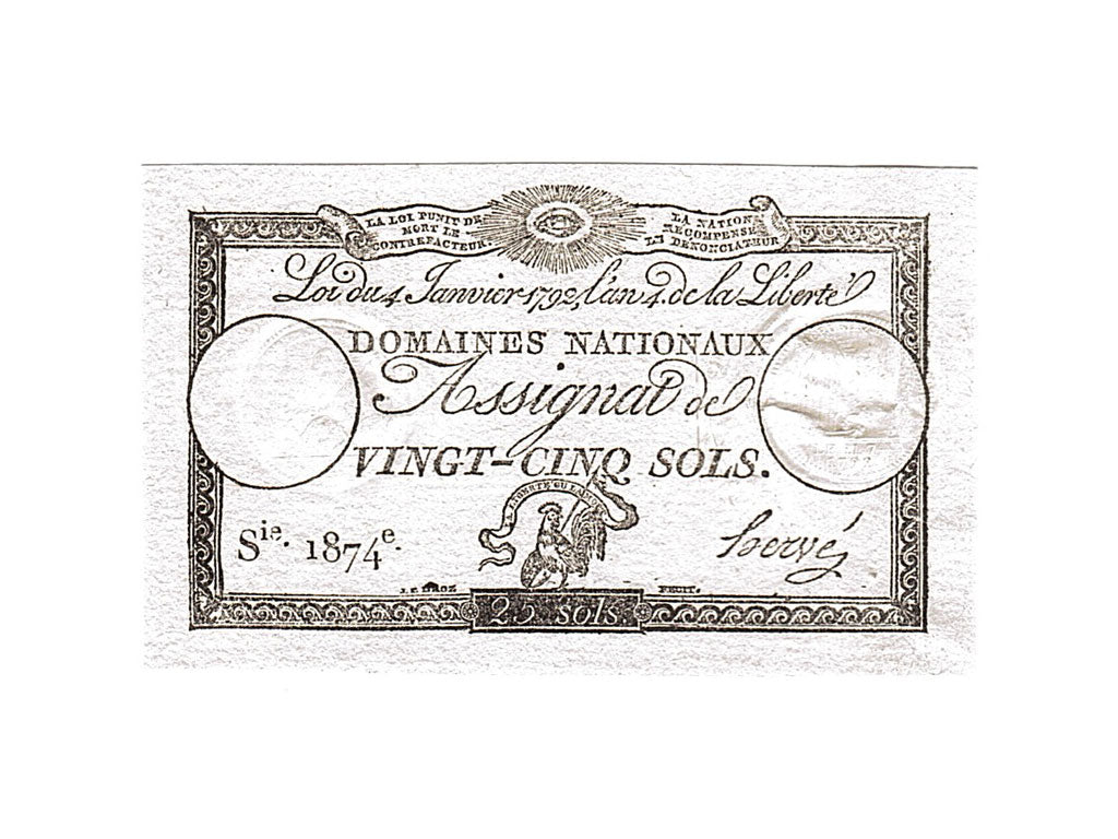 FRANCE, 25 Sols, 1792, 1792-01-04, UNC(63), Lafaurie #150, FRANCE, 25 Sols,...
