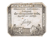 FRANCE, 50 Sols, 1792, 1792-01-04, EF(40-45), Lafaurie #151, FRANCE, 50 Sols,...