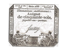FRANCE, 50 Sols, 1793, 1793-05-23, AU(55-58), Lafaurie #167, FRANCE, 50 Sols,...