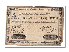 FRANCE, 5 Livres, 1792, 1792-06-27, VF(30-35), Lafaurie #155, FRANCE, 5 Livres,.