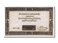 FRANCE, 25 Livres, 1793, 1793-06-06, AU(55-58), Lafaurie #168, FRANCE, 25...