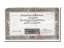 FRANCE, 25 Livres, 1793, 1793-06-06, VF(30-35), Lafaurie #168, FRANCE, 25...