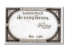 FRANCE, 5 Livres, 1793, 1793-10-31, UNC(65-70), Lafaurie #171, FRANCE, 5...