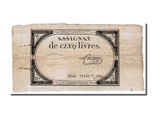 FRANCE, 5 Livres, 1793, 1793-10-31, EF(40-45), Lafaurie #171, FRANCE, 5 Livres,.