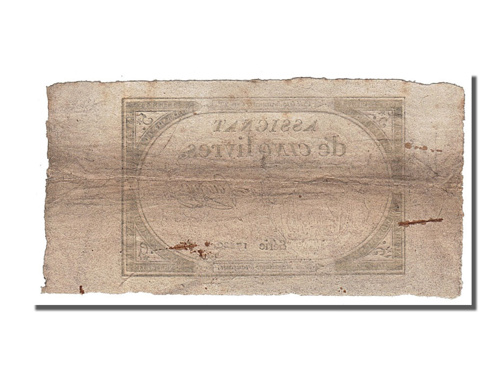 FRANCE, 5 Livres, 1793, 1793-10-31, EF(40-45), Lafaurie #171, FRANCE, 5 Livres,.
