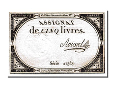 FRANCE, 5 Livres, 1793, 1793-10-31, AU(55-58), Lafaurie #171, FRANCE, 5 Livres,.