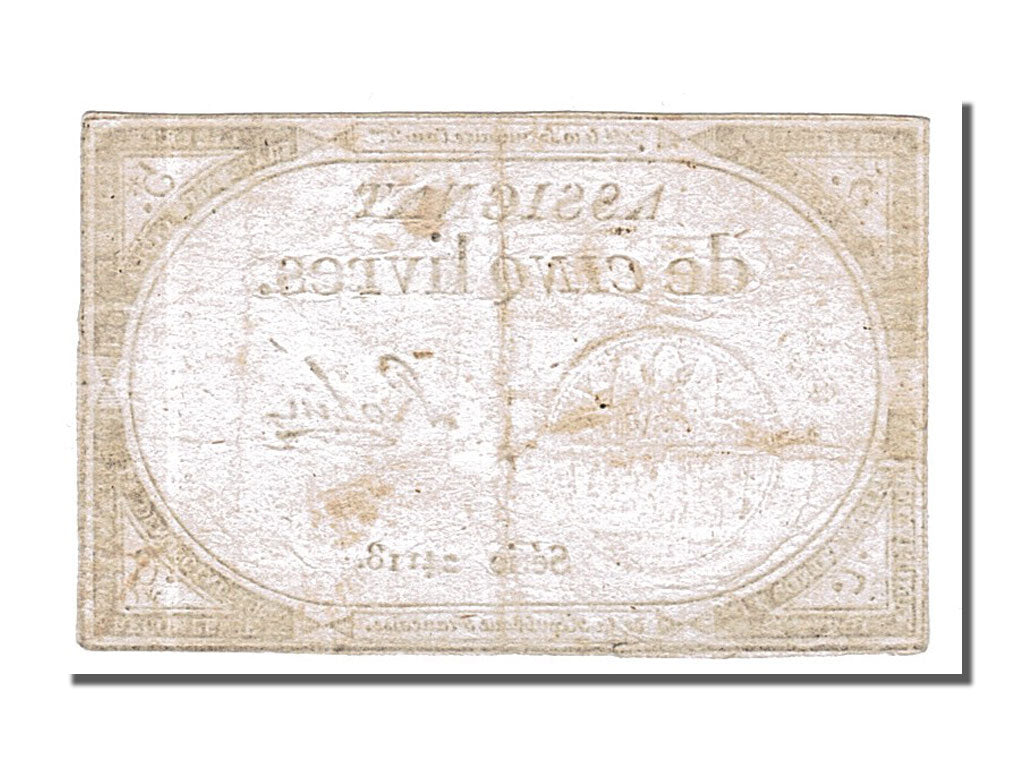 FRANCE, 5 Livres, 1793, 1793-10-31, EF(40-45), Lafaurie #171, FRANCE, 5 Livres,.