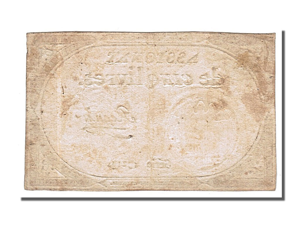 FRANCE, 5 Livres, 1793, 1793-10-31, EF(40-45), Lafaurie #171, FRANCE, 5 Livres,.