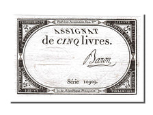 FRANCE, 5 Livres, 1793, 1793-10-31, AU(55-58), Lafaurie #171, FRANCE, 5 Livres,.