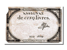 FRANCE, 5 Livres, 1793, 1793-10-31, EF(40-45), Lafaurie #171, FRANCE, 5 Livres,.