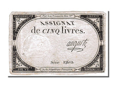 5 Livres type Domaines Nationaux, signé Auguste