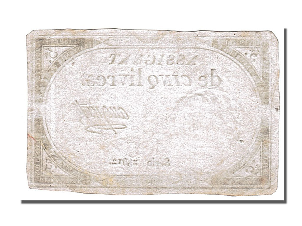 5 Livres type Domaines Nationaux, signé Auguste