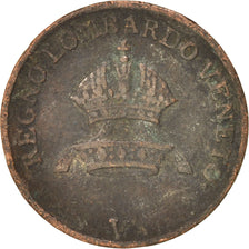 ITALIAN STATES, LOMBARDY-VENETIA, Centesimo, 1822, Venice, VF(30-35), KM 1.3