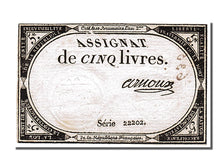 FRANCE, 5 Livres, 1793, 1793-10-31, EF(40-45), Lafaurie #171, FRANCE, 5 Livres,.