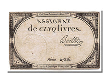 FRANCE, 5 Livres, 1793, 1793-10-31, EF(40-45), Lafaurie #171, FRANCE, 5 Livres,.
