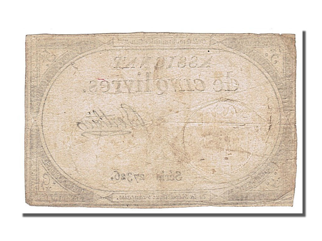 FRANCE, 5 Livres, 1793, 1793-10-31, EF(40-45), Lafaurie #171, FRANCE, 5 Livres,.