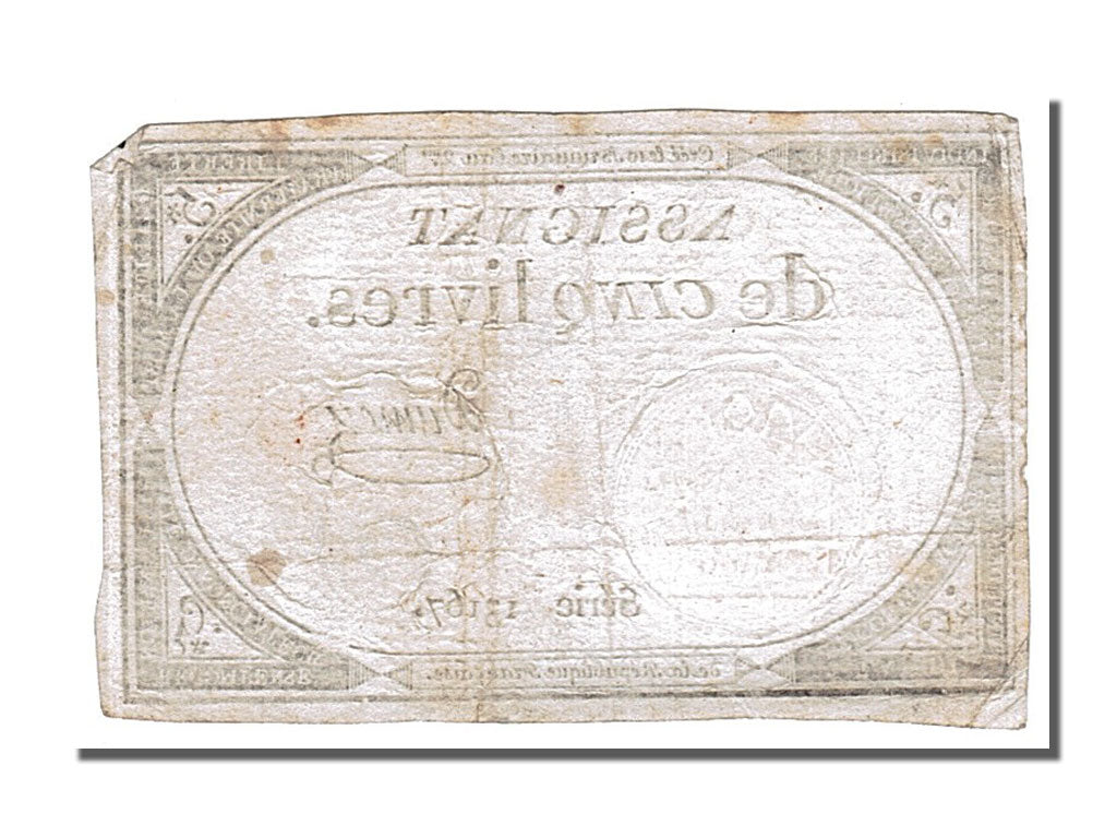 5 Livres type Domaines Nationaux, signé Dumez