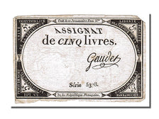 FRANCE, 5 Livres, 1793, 1793-10-31, EF(40-45), Lafaurie #171, FRANCE, 5 Livres,.