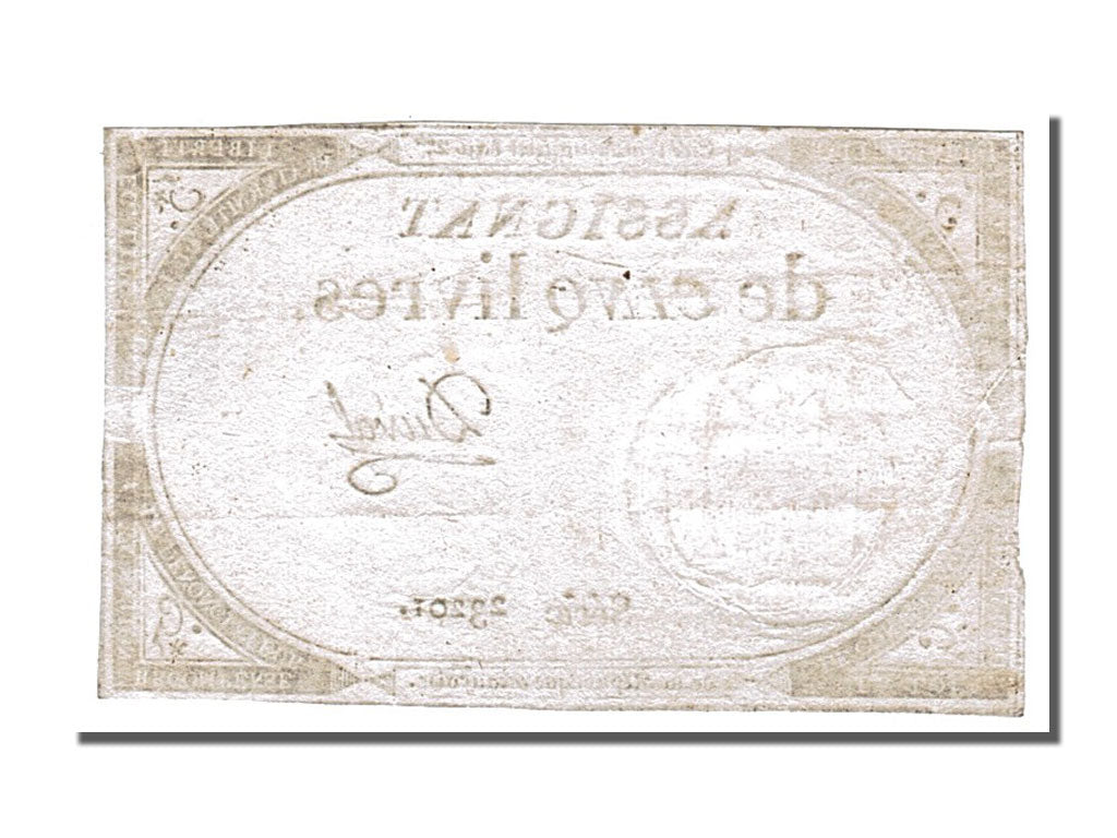 FRANCE, 5 Livres, 1793, 1793-10-31, EF(40-45), Lafaurie #171, FRANCE, 5 Livres,.