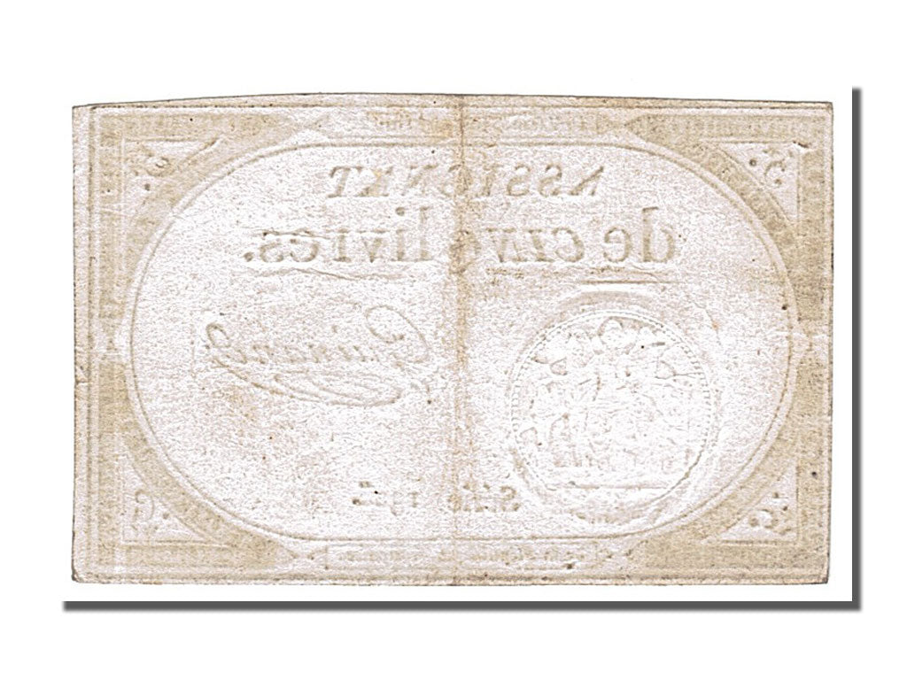 FRANCE, 5 Livres, 1793, 1793-10-31, EF(40-45), Lafaurie #171, FRANCE, 5 Livres,.
