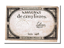 FRANCE, 5 Livres, 1793, 1793-10-31, AU(55-58), Lafaurie #171, FRANCE, 5 Livres,.