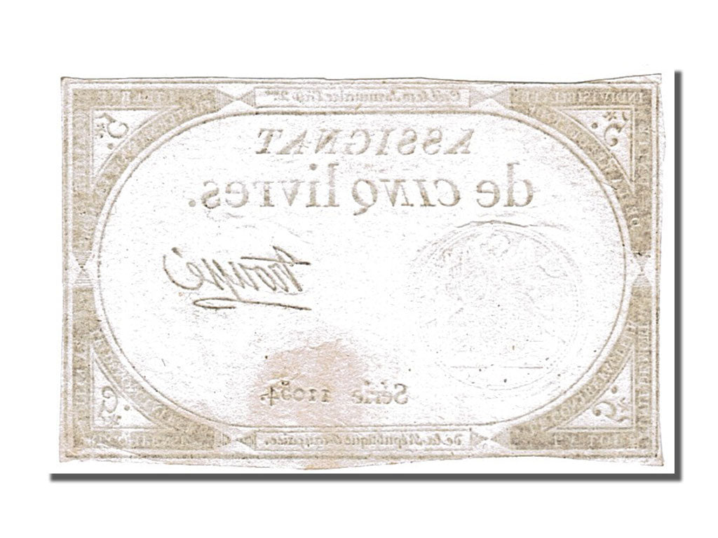 France, 5 Livres, 1793, KM #A76, 1793-10-31, AU(55-58), Lafaurie #171, France,..