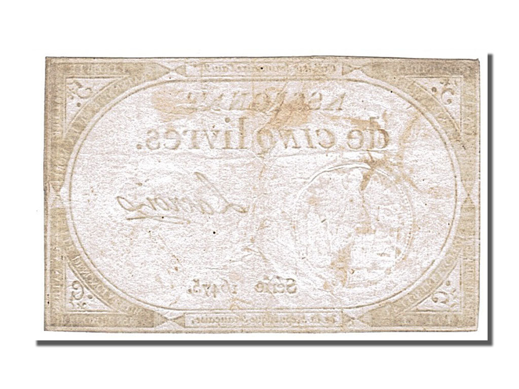 FRANCE, 5 Livres, 1793, 1793-10-31, EF(40-45), Lafaurie #171, FRANCE, 5 Livres,.