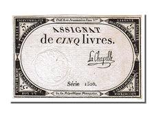 FRANCE, 5 Livres, 1793, 1793-10-31, AU(55-58), Lafaurie #171, FRANCE, 5 Livres,.