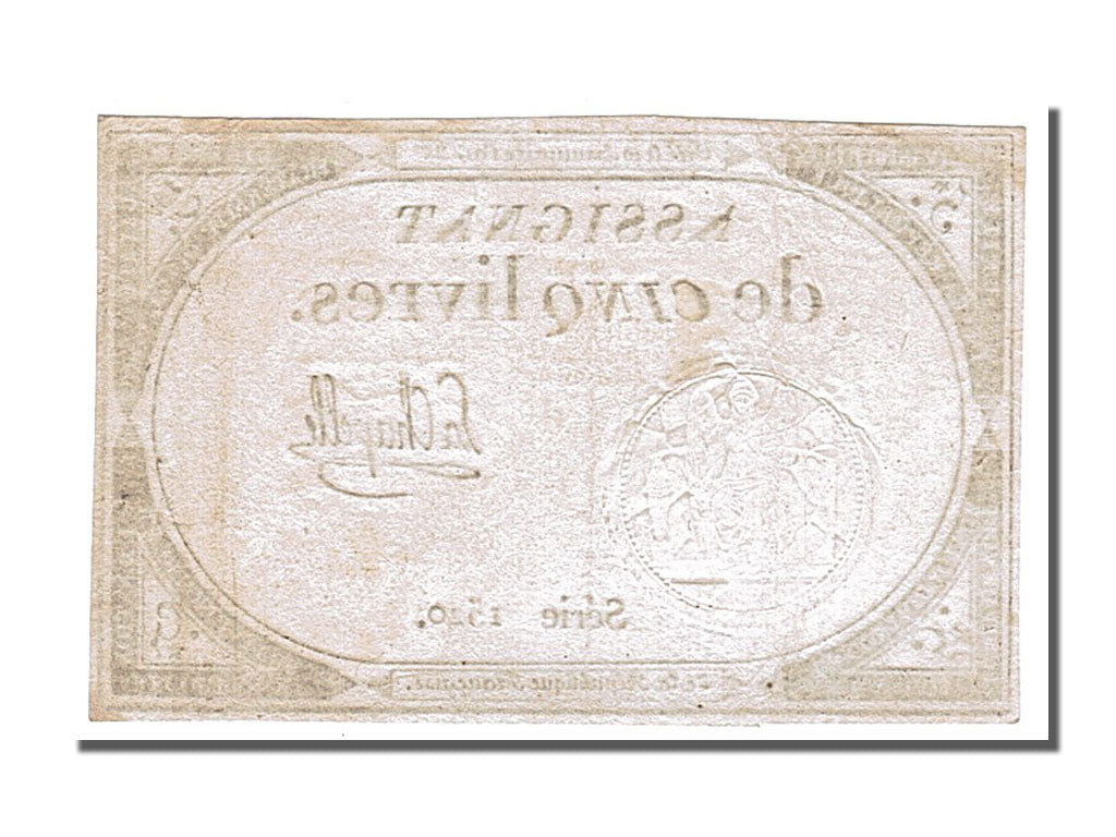 FRANCE, 5 Livres, 1793, 1793-10-31, AU(55-58), Lafaurie #171, FRANCE, 5 Livres,.