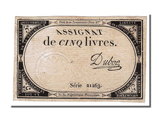 FRANCE, 5 Livres, 1793, 1793-10-31, AU(50-53), Lafaurie #171, FRANCE, 5 Livres,.