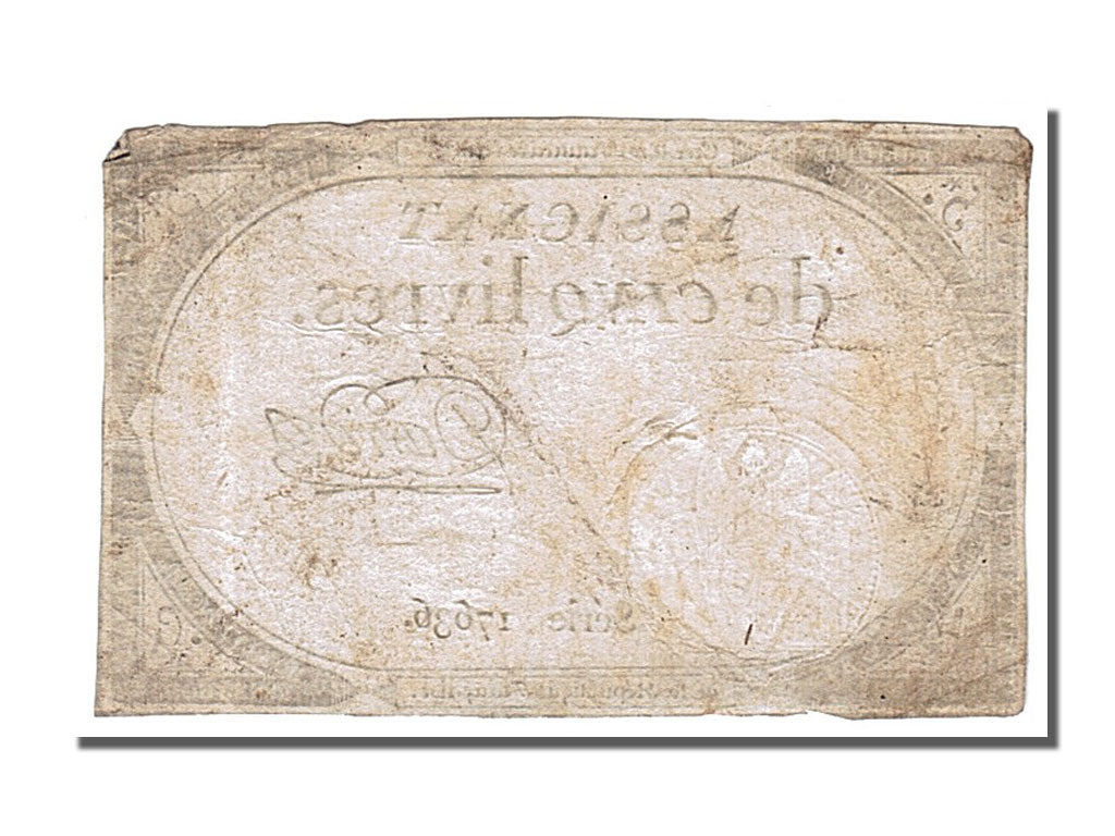 FRANCE, 5 Livres, 1793, 1793-10-31, EF(40-45), Lafaurie #171, FRANCE, 5 Livres,.