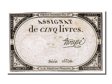FRANCE, 5 Livres, 1793, 1793-10-31, EF(40-45), Lafaurie #171, FRANCE, 5 Livres,.