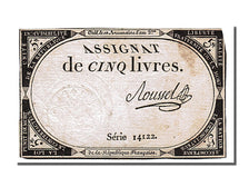 FRANCE, 5 Livres, 1793, 1793-10-31, EF(40-45), Lafaurie #171, FRANCE, 5 Livres,.