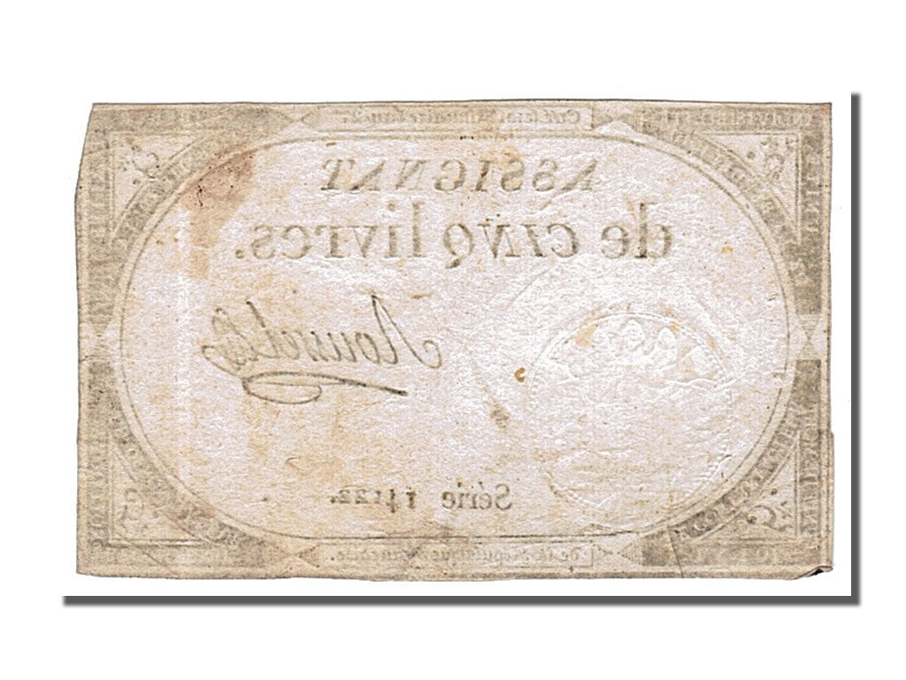 FRANCE, 5 Livres, 1793, 1793-10-31, EF(40-45), Lafaurie #171, FRANCE, 5 Livres,.