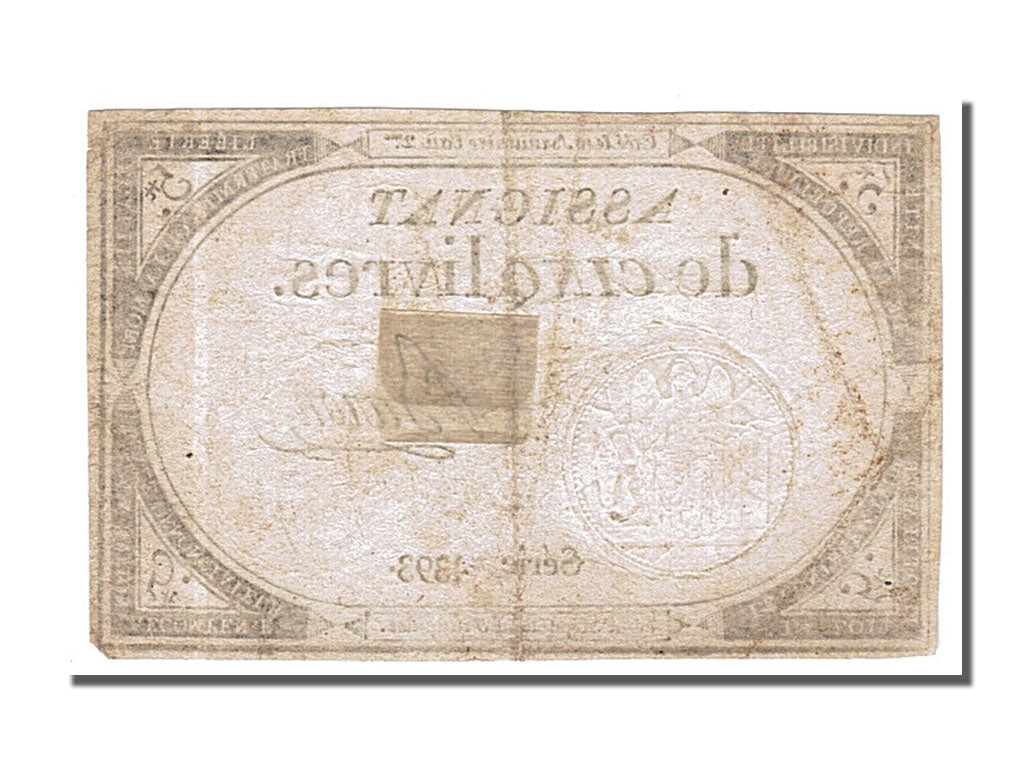 FRANCE, 5 Livres, 1793, 1793-10-31, EF(40-45), Lafaurie #171, FRANCE, 5 Livres,.