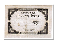 FRANCE, 5 Livres, 1793, 1793-10-31, EF(40-45), Lafaurie #171, FRANCE, 5 Livres,.