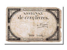 FRANCE, 5 Livres, 1793, 1793-10-31, EF(40-45), Lafaurie #171, FRANCE, 5 Livres,.