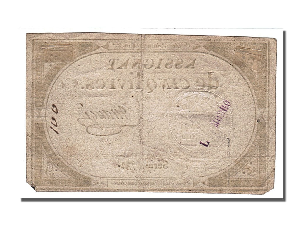 FRANCE, 5 Livres, 1793, 1793-10-31, EF(40-45), Lafaurie #171, FRANCE, 5 Livres,.
