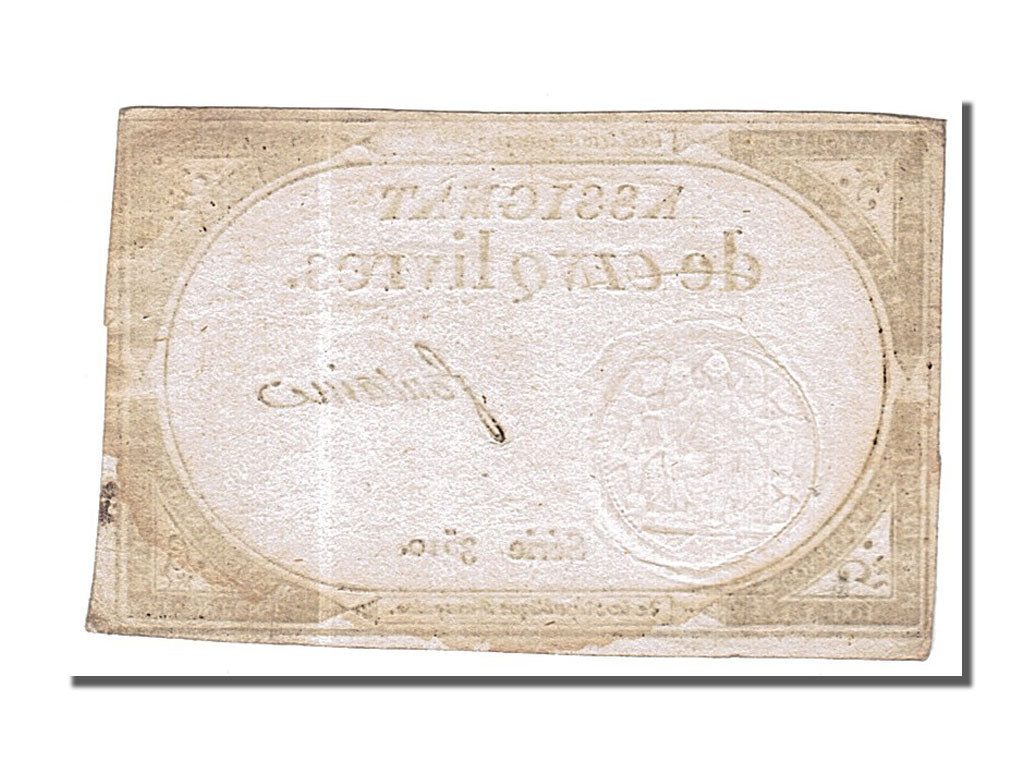 FRANCE, 5 Livres, 1793, 1793-10-31, UNC(63), Lafaurie #171, FRANCE, 5 Livres,...