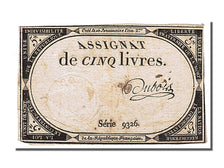 FRANCE, 5 Livres, 1793, 1793-10-31, EF(40-45), Lafaurie #171, FRANCE, 5 Livres,.