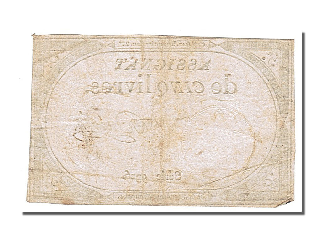 FRANCE, 5 Livres, 1793, 1793-10-31, EF(40-45), Lafaurie #171, FRANCE, 5 Livres,.