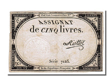 FRANCE, 5 Livres, 1793, 1793-10-31, EF(40-45), Lafaurie #171, FRANCE, 5 Livres,.