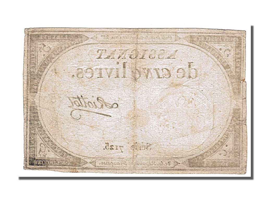FRANCE, 5 Livres, 1793, 1793-10-31, EF(40-45), Lafaurie #171, FRANCE, 5 Livres,.