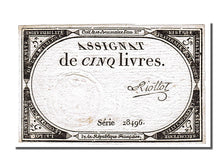 FRANCE, 5 Livres, 1793, 1793-10-31, AU(55-58), Lafaurie #171, FRANCE, 5 Livres,.
