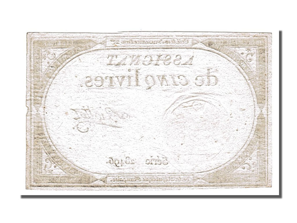 FRANCE, 5 Livres, 1793, 1793-10-31, AU(55-58), Lafaurie #171, FRANCE, 5 Livres,.