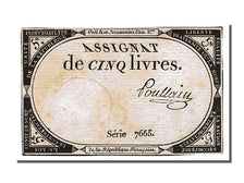 FRANCE, 5 Livres, 1793, 1793-10-31, EF(40-45), Lafaurie #171, FRANCE, 5 Livres,.