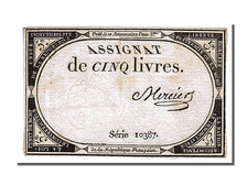 FRANCE, 5 Livres, 1793, 1793-10-31, EF(40-45), Lafaurie #171, FRANCE, 5 Livres,.