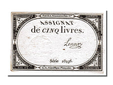 FRANCE, 5 Livres, 1793, 1793-10-31, AU(55-58), Lafaurie #171, FRANCE, 5 Livres,.
