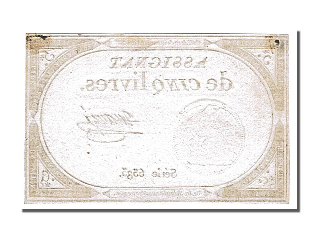 FRANCE, 5 Livres, 1793, 1793-10-31, AU(55-58), Lafaurie #171, FRANCE, 5 Livres,.